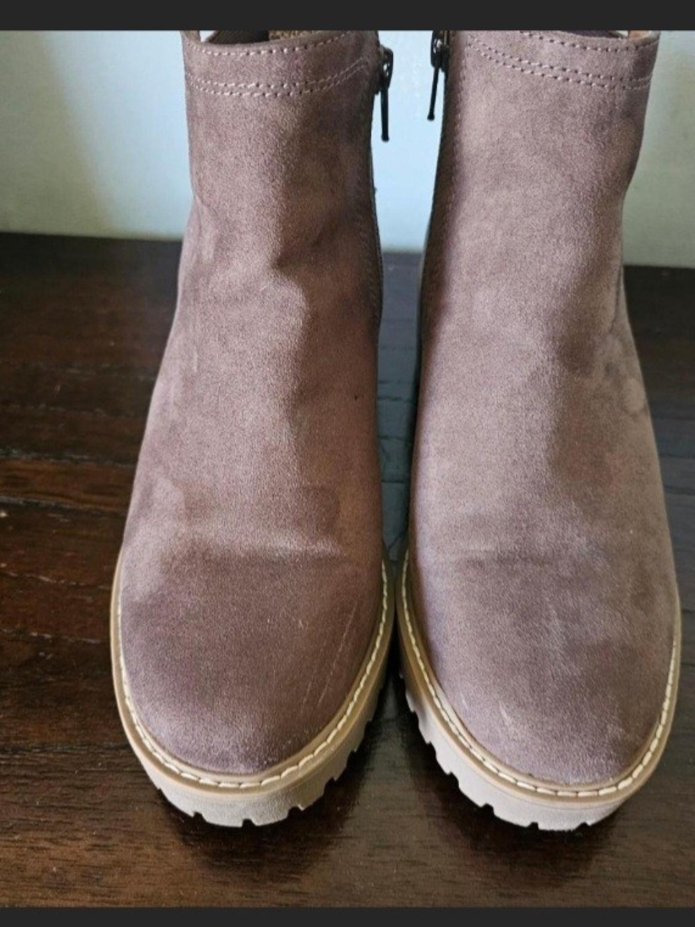 Universal Thread Taupe Suede Ankle Booties